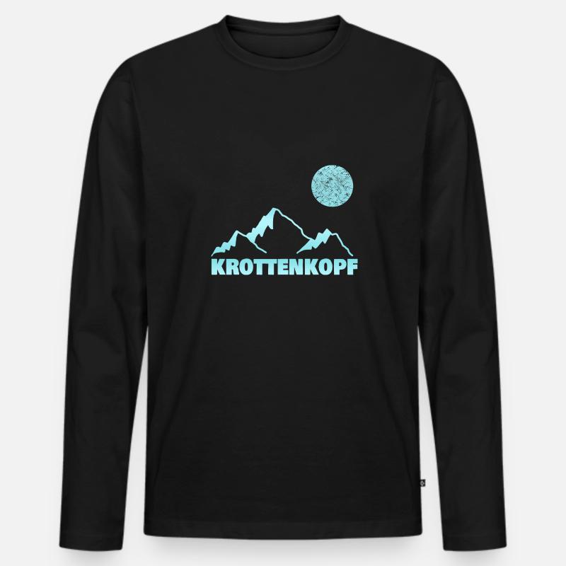 Bergsteigen krottenkopf - Männer Premium Bio Langarmshirt - Schwarz