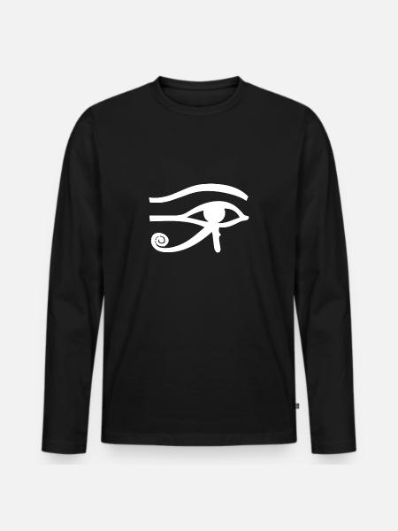 Egypt Eye a - Men's Premium Organic Long Sleeve Shirt - black