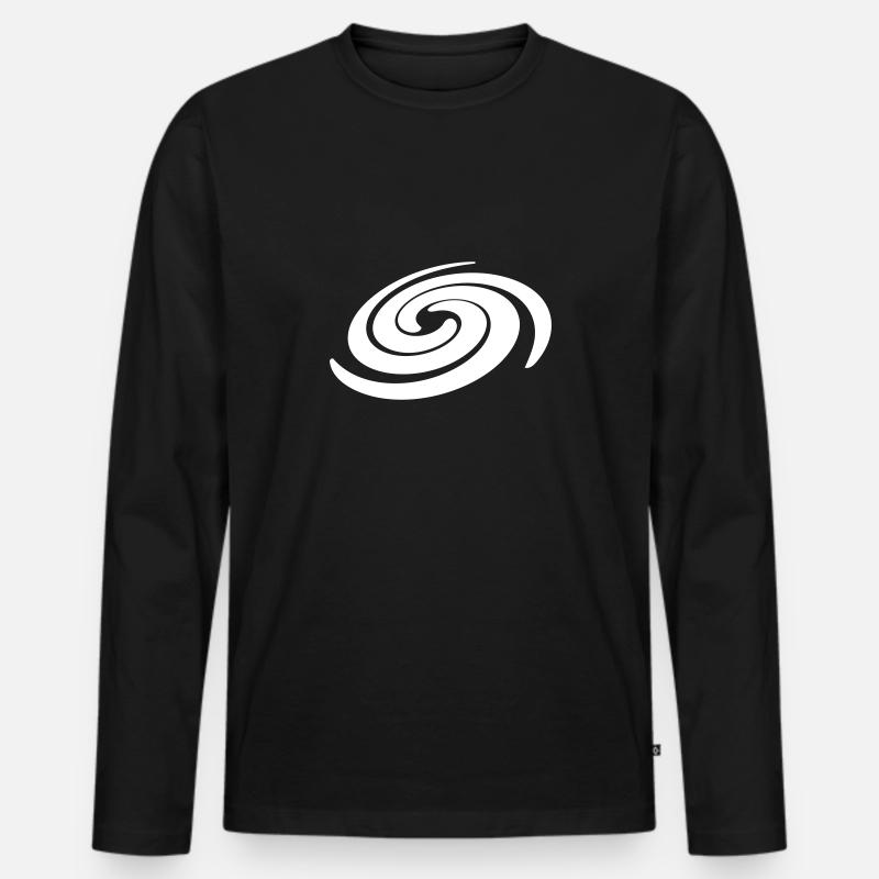 Spirale in allen Vector Farben - Männer Premium Bio Langarmshirt - Schwarz