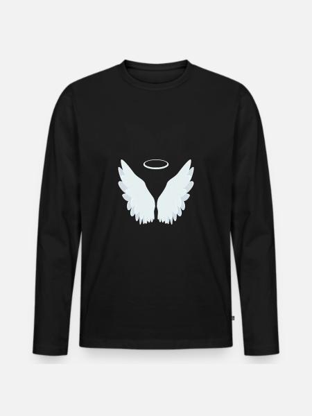 Angel's wings - Men's Premium Organic Long Sleeve Shirt - black