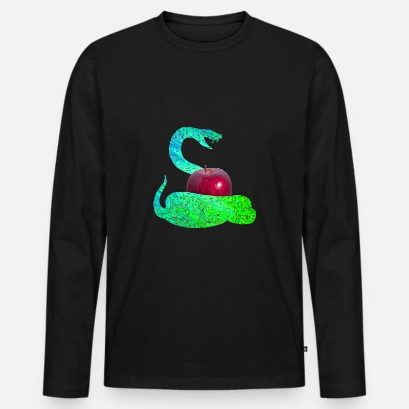 schlange e 5 - Männer Premium Bio Langarmshirt - Schwarz
