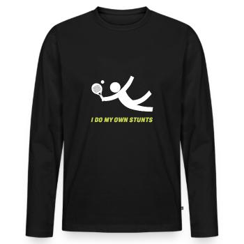 Padel Padel Player Padeltennis Paddle Padel Trainer - Men's Premium Organic Long Sleeve Shirt - black - Front - Nico (187cm)