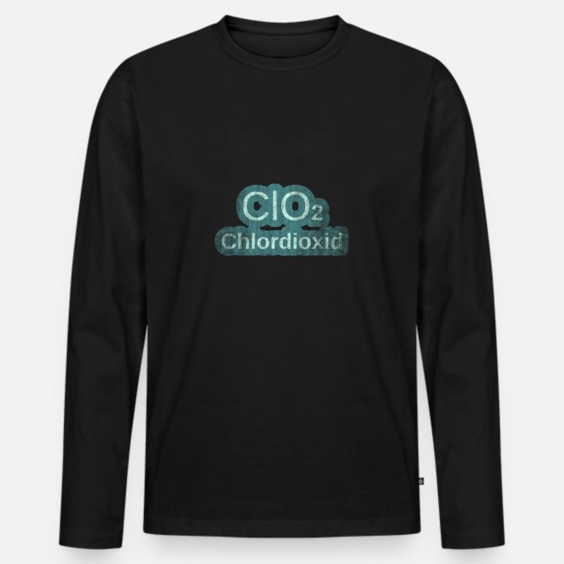 chlordioxid - Männer Premium Bio Langarmshirt - Schwarz