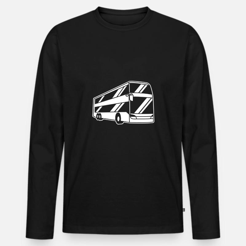 Busfahrer - Männer Premium Bio Langarmshirt - Schwarz