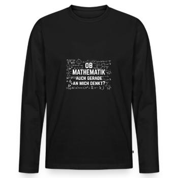 Mathematiker Mathematik - Männer Premium Bio Langarmshirt - Schwarz - Vorne - Nico (187cm)