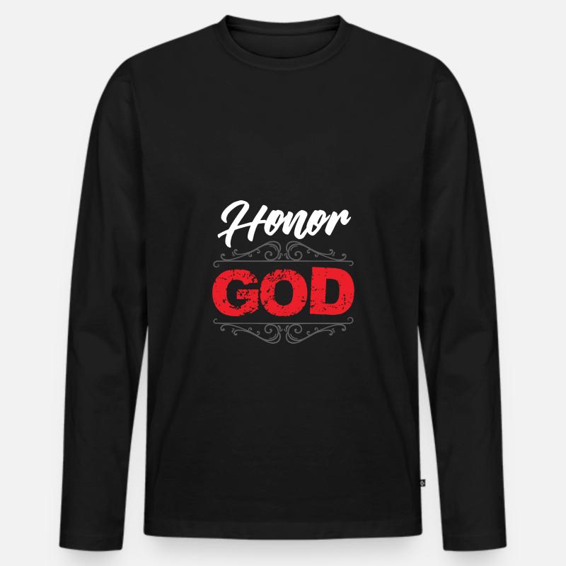 bibel gott ehren - Männer Premium Bio Langarmshirt - Schwarz