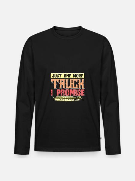 Trucker Cool Saying - Men's Premium Organic Long Sleeve Shirt - black