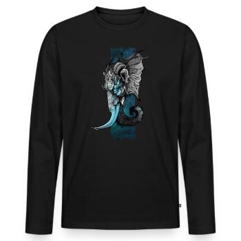 Elephant Majesty : à la découverte du monde de Majestic - T-shirt manches longues Premium bio Homme - noir - Devant - Nico (187cm)