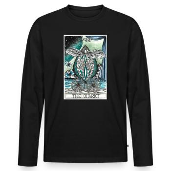 The Chariot - Männer Premium Bio Langarmshirt - Schwarz - Vorne - Nico (187cm)