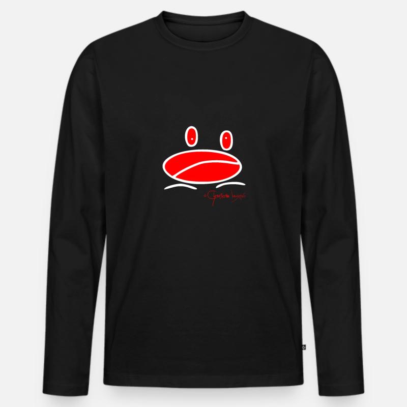 Froschmini - Ranunculus Oophagus - Männer Premium Bio Langarmshirt - Schwarz