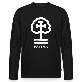 Landmarks Pilgrimage routes to Fatima, Portugal - Men's Premium Organic Long Sleeve Shirt - black - Front - Nico (187cm)