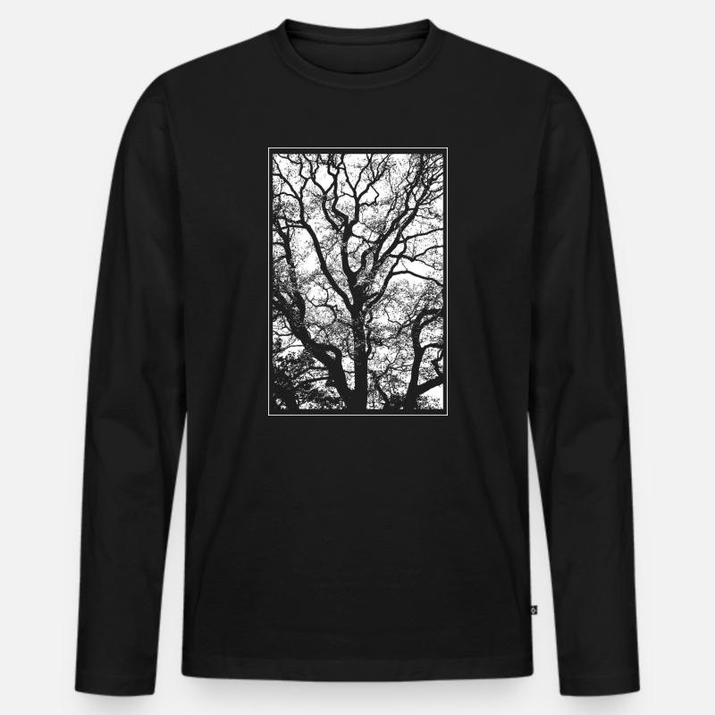 Tree - Men's Premium Organic Long Sleeve Shirt - black