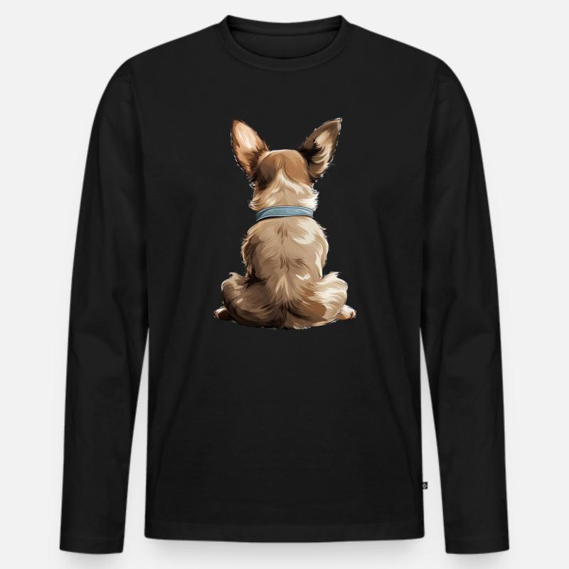 Chihuahua - Männer Premium Bio Langarmshirt - Schwarz