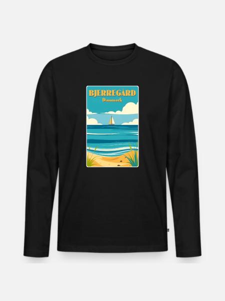 Bjerregard, Danemark - T-shirt manches longues Premium bio Homme - noir