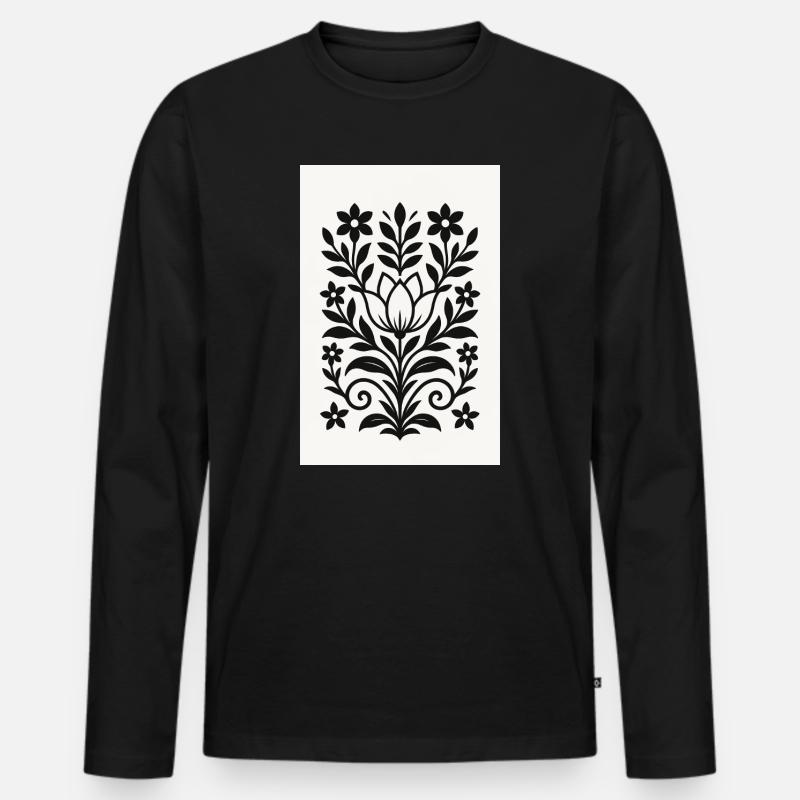 RayPay Eclipse - Männer Premium Bio Langarmshirt - Schwarz