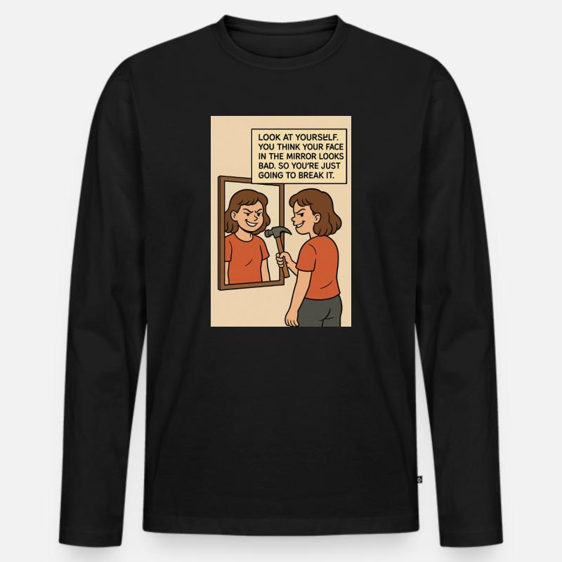 Modern art - Männer Premium Bio Langarmshirt - Schwarz