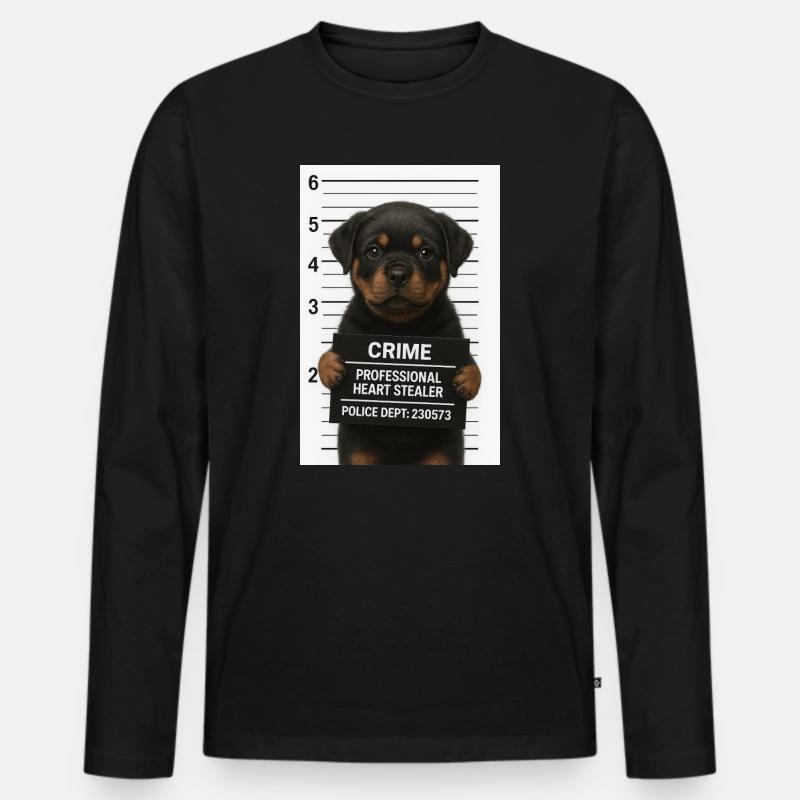Rottweiler Welpe – Herz gestohlen - Männer Premium Bio Langarmshirt - Schwarz