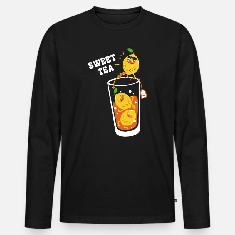 Chai Tee Sweet Tea - Männer Premium Bio Langarmshirt - Schwarz