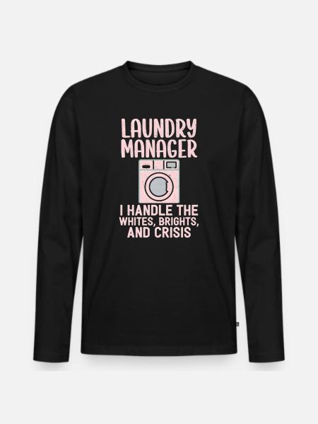 Washing Machine Manager: Laundry crisis - Men's Premium Organic Long Sleeve Shirt - black