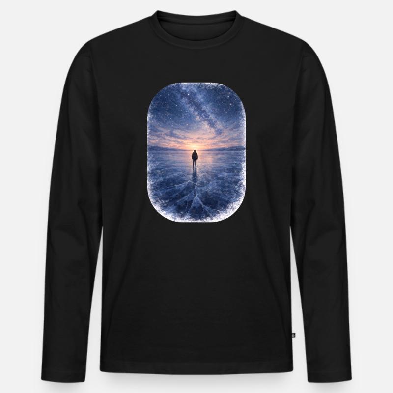 Weiter Norden - Männer Premium Bio Langarmshirt - Schwarz