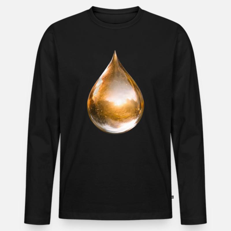 Transcendence - Männer Premium Bio Langarmshirt - Schwarz