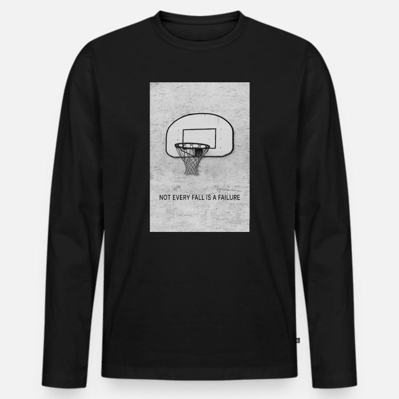 Not every fall is a failure - Men's Premium Organic Long Sleeve Shirt - black