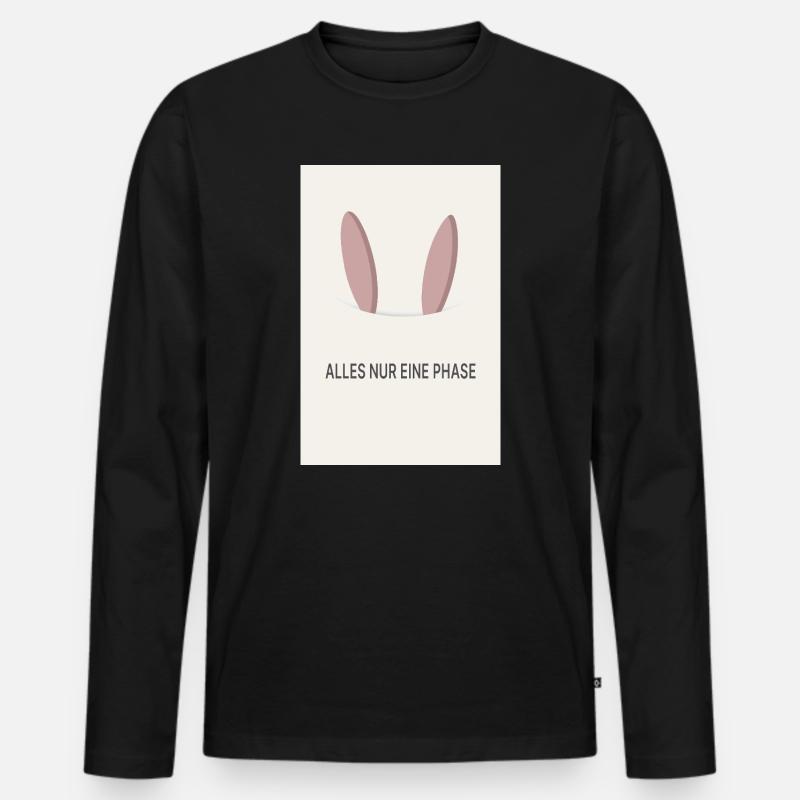 Alles nur eine Phase - Männer Premium Bio Langarmshirt - Schwarz