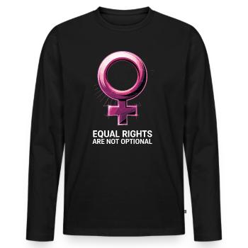 Equal Rights Are Not Optional Feminism - Men's Premium Organic Long Sleeve Shirt - black - Front - Nico (187cm)