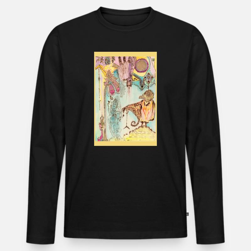 Traumvögel-Edikt - Männer Premium Bio Langarmshirt - Schwarz
