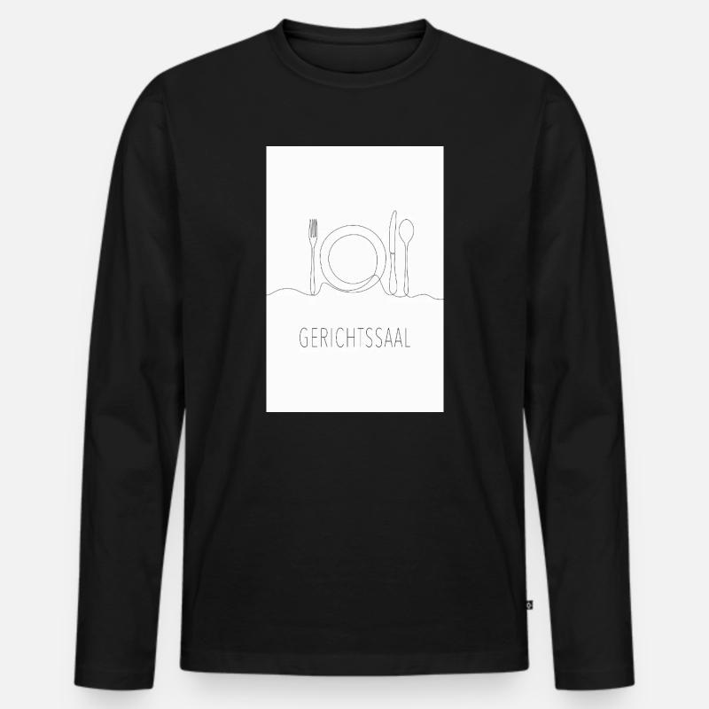 Gerichtssaal Wortspiel Minimalistisch - Männer Premium Bio Langarmshirt - Schwarz