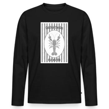 Lustiger Hummer-Sarkastischer Humor - Männer Premium Bio Langarmshirt - Schwarz - Vorne - Nico (187cm)