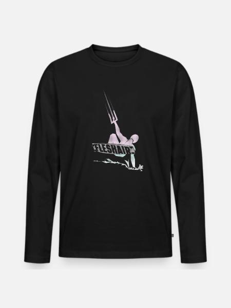 Kitesurfer - Männer Premium Bio Langarmshirt - Schwarz