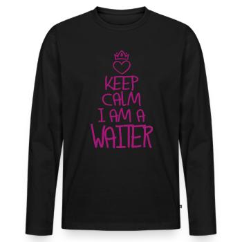 Best Kellner ever Kellner Geschenk - Männer Premium Bio Langarmshirt - Schwarz - Vorne - Nico (187cm)