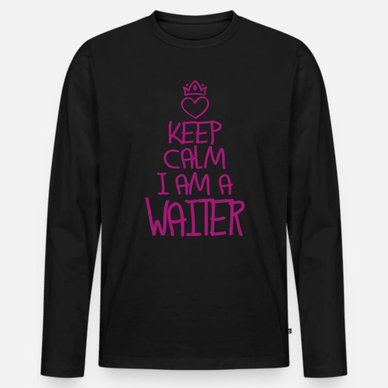 Best Kellner ever Kellner Geschenk - Männer Premium Bio Langarmshirt - Schwarz