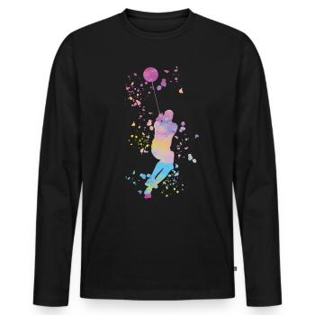 Lanceur de marteau Lancer de marteau Colorsplash - T-shirt manches longues Premium bio Homme - noir - Devant - Nico (187cm)