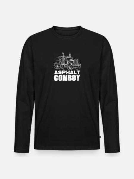 Asphalt cowboy - Men's Premium Organic Long Sleeve Shirt - black
