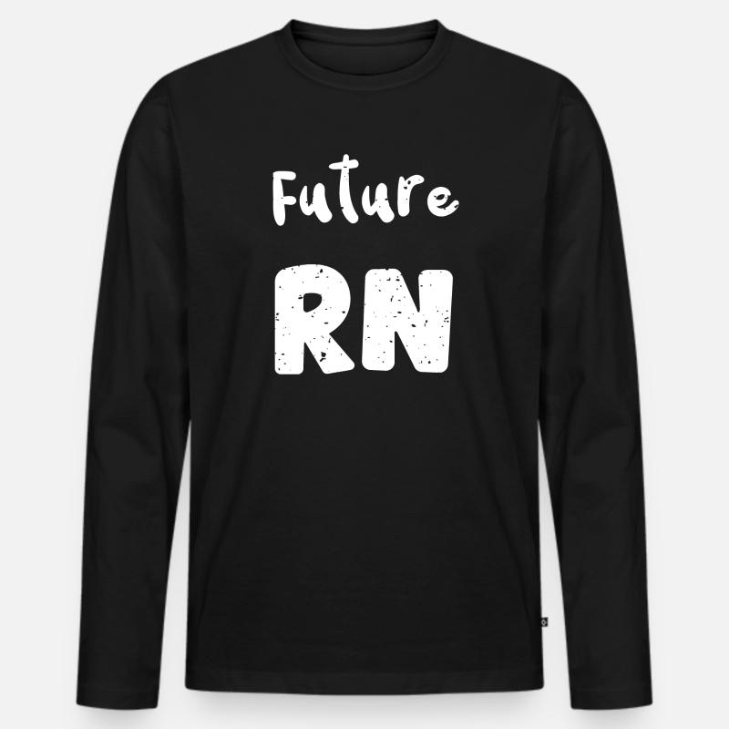 Future Rn - Nurse - Männer Premium Bio Langarmshirt - Schwarz