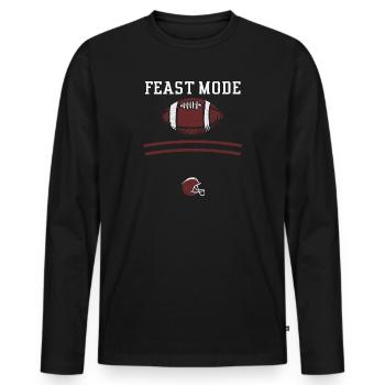 Mode Festin - Football - T-shirt manches longues Premium bio Homme - noir - Devant - Nico (187cm)