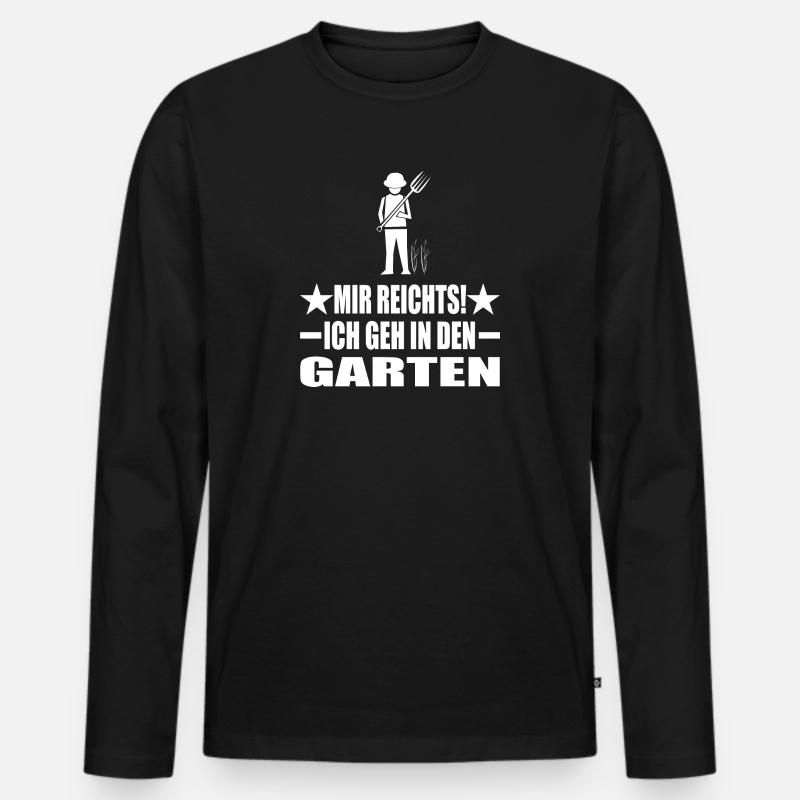 Garten - Männer Premium Bio Langarmshirt - Schwarz