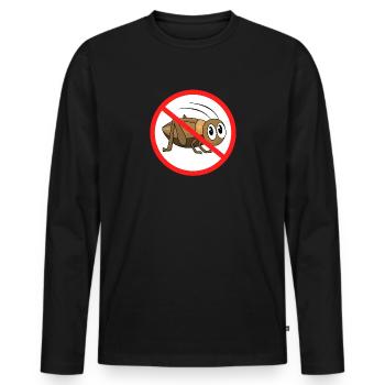 Ich esse keine Insekten / Insekten essen Nein - Männer Premium Bio Langarmshirt - Schwarz - Vorne - Nico (187cm)