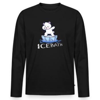 eisbader winterbader winter eisberg arctic polar bear - Men's Premium Organic Long Sleeve Shirt - black - Front - Nico (187cm)