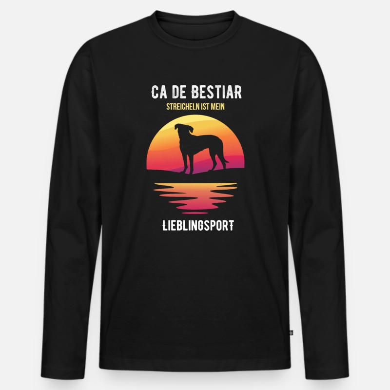 Ca De Bestiar - Männer Premium Bio Langarmshirt - Schwarz