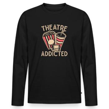 Idée cadeau Musical Addicted - T-shirt manches longues Premium bio Homme - noir - Devant - Nico (187cm)