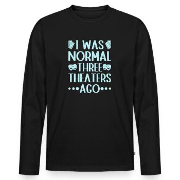 Théâtre musical I était une scénographie normale - T-shirt manches longues Premium bio Homme - noir - Devant - Nico (187cm)