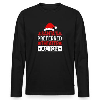 Theatre Santa's Preferred Actor Musical Theater - Men's Premium Organic Long Sleeve Shirt - black - Front - Nico (187cm)