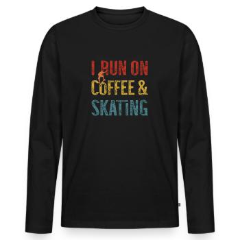 Skateboarding Skateboard Design For Skateboarder - Männer Premium Bio Langarmshirt - Schwarz - Vorne - Nico (187cm)