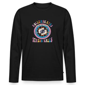Rollerskater Party The Original Stress Balls Gift - Männer Premium Bio Langarmshirt - Schwarz - Vorne - Nico (187cm)