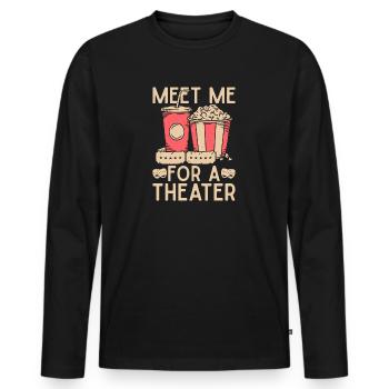 Théâtre musical Retrouvez-moi pour une scénographie théâtrale - T-shirt manches longues Premium bio Homme - noir - Devant - Nico (187cm)