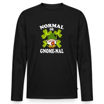 Jardinage de gnome normal ou gnome-na drôle - T-shirt manches longues Premium bio Homme - noir - Devant - Nico (187cm)