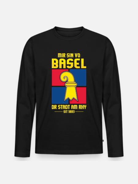 BÂLE - T-shirt manches longues Premium bio Homme - noir